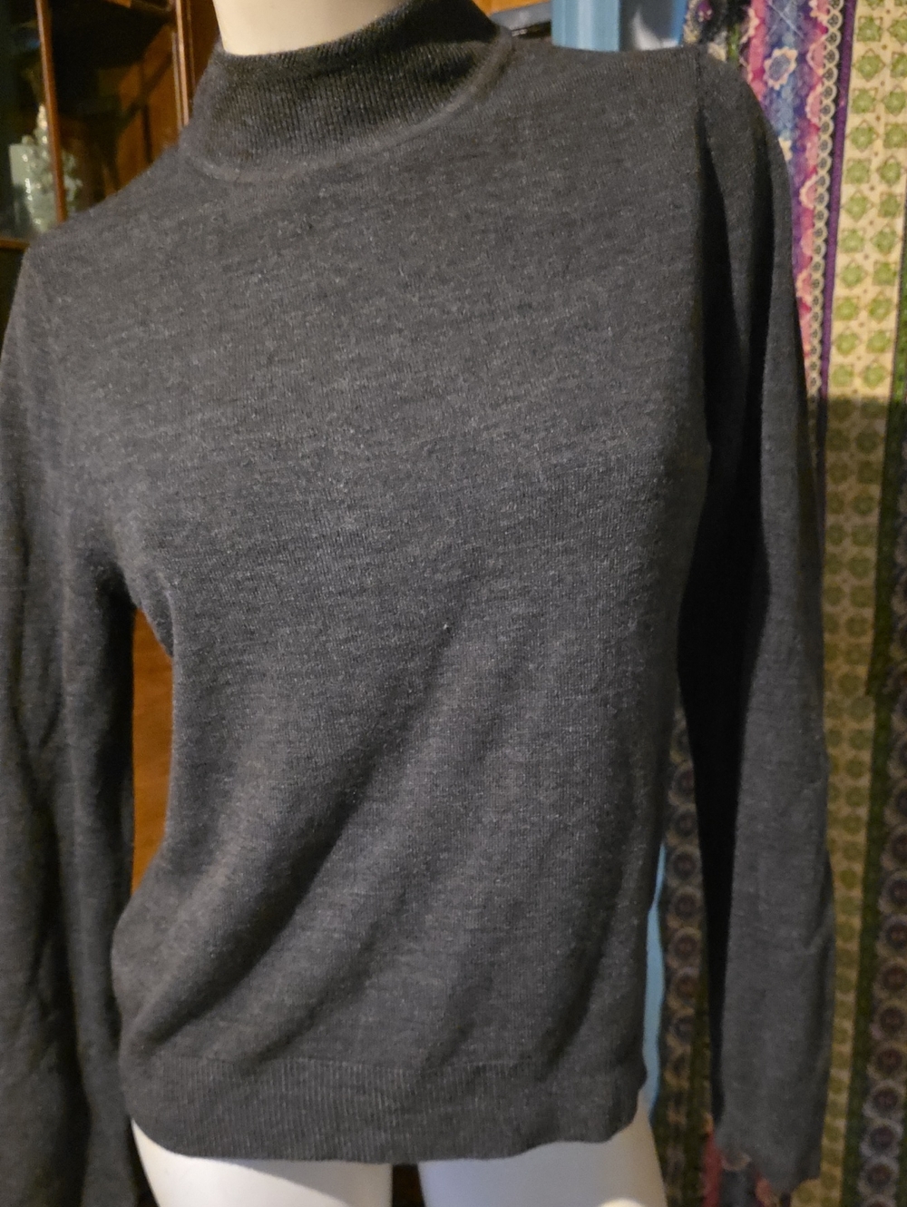 Laura Scott Charcoal Turtleneck Sweater